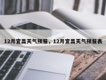 12月宜昌天气预报，12月宜昌天气预报表