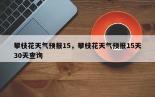 攀枝花天气预报15，攀枝花天气预报15天30天查询